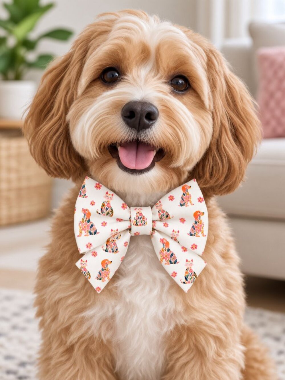GRIFFY & DRAKE Petal Pets Dog Bow Tie Large Floral